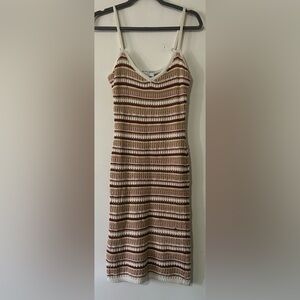 Olive & Oak Multicolor Striped Midi Dress